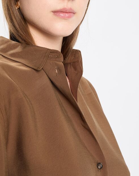 Chemise fluide marron