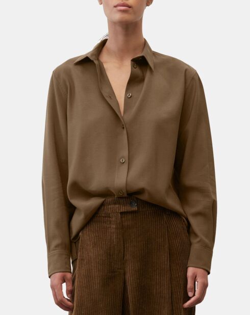 Chemise fluide marron