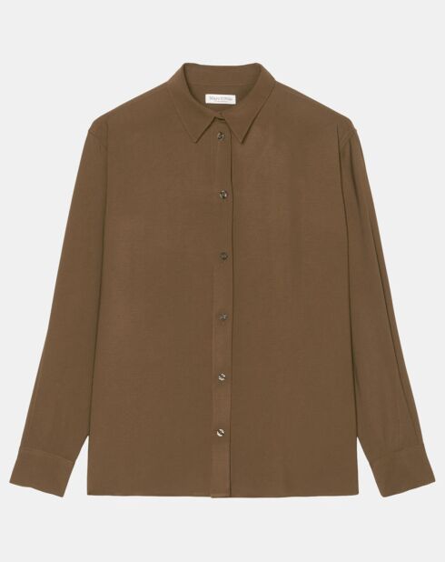 Chemise fluide marron