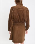 Blouson en Velours côtelé marron