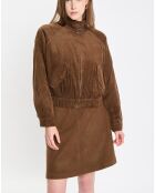 Blouson en Velours côtelé marron