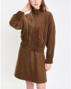 Blouson en Velours côtelé marron