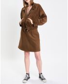 Blouson en Velours côtelé marron