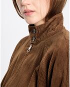 Blouson en Velours côtelé marron