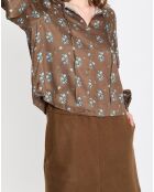 Blouse imprimée fleurs multicolore