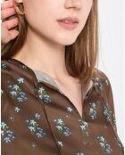 Blouse imprimée fleurs multicolore
