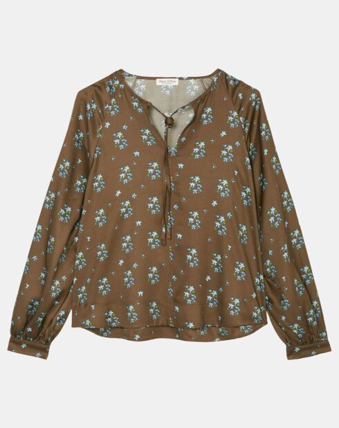 Blouse imprimée fleurs multicolore