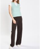 Pull sans manches en Laine & Alpaga mélangés bleu clair