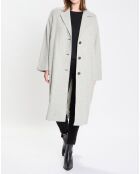Manteau en Laine mélangée 3 boutons gris