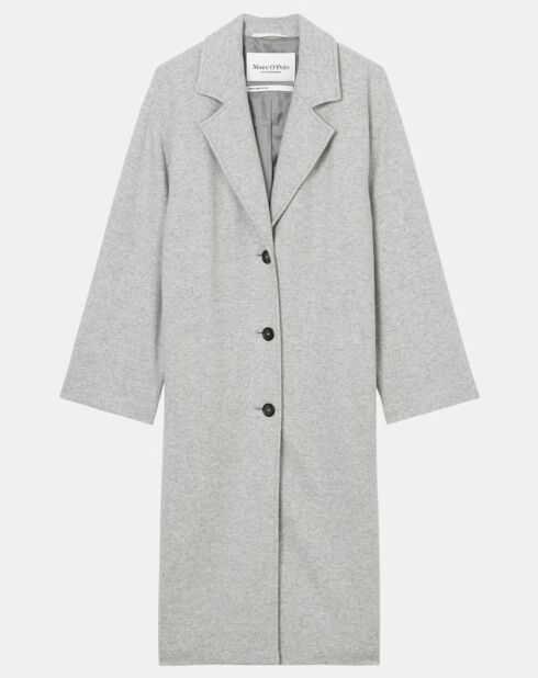 Manteau en Laine mélangée 3 boutons gris