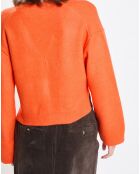 Cardigan en Laine mélangée orange