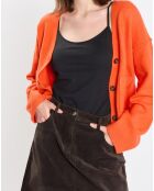 Cardigan en Laine mélangée orange