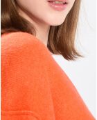Cardigan en Laine mélangée orange