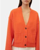 Cardigan en Laine mélangée orange