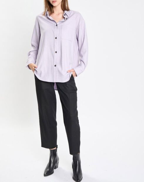 Surchemise en Laine mélangée violet clair