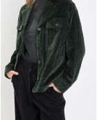 Veste en Velours côtelé 100% Coton Bio vert foncé