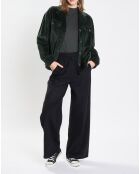 Veste en Velours côtelé 100% Coton Bio vert foncé