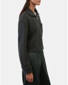 Veste en Laine mélangée vert foncé