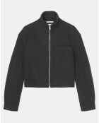 Veste en Laine mélangée vert foncé