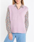 Pull sans manches en Laine mélangée  violet clair