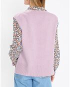 Pull sans manches en Laine mélangée  violet clair