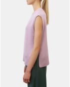 Pull sans manches en Laine mélangée  violet clair