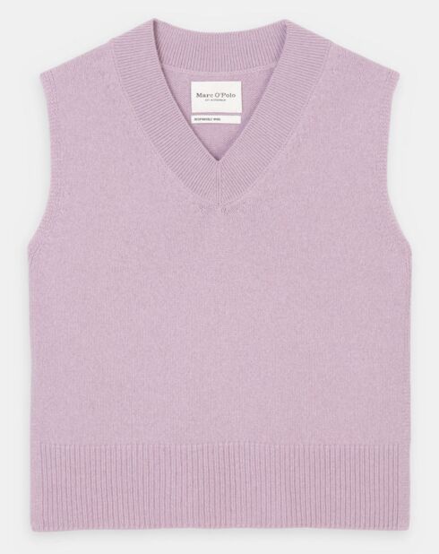 Pull sans manches en Laine mélangée  violet clair
