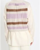 Pull sans manches 100% Laine Tricot multicolore