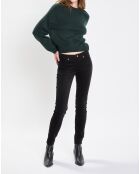 Pull en Laine mélangée manches raglans vert foncé