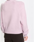 Pull en Laine mélangée manches raglans violet clair