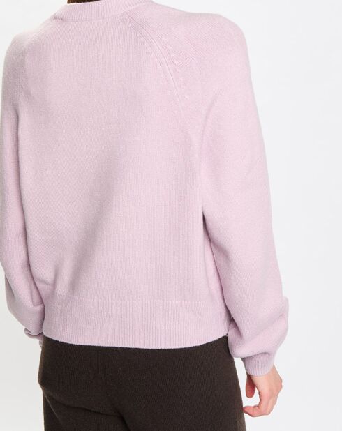 Pull en Laine mélangée manches raglans violet clair