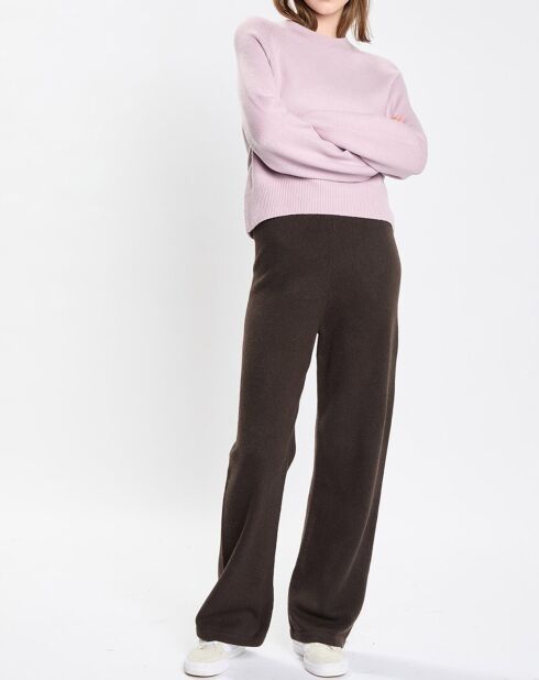 Pull en Laine mélangée manches raglans violet clair