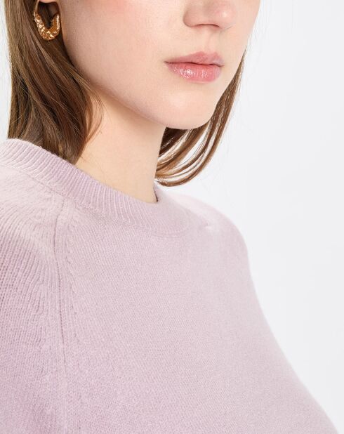 Pull en Laine mélangée manches raglans violet clair