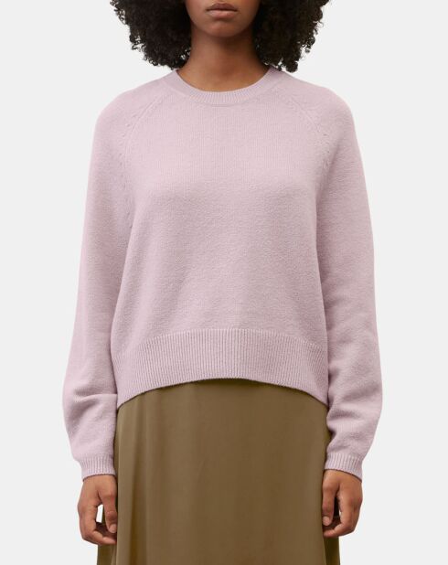 Pull en Laine mélangée manches raglans violet clair