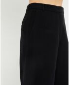 Pantalon large en Laine mélangée noir