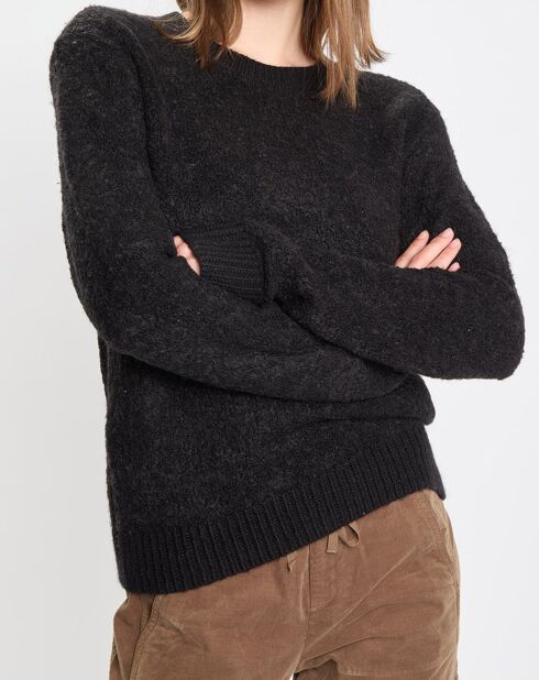 Pull en Laine & Alpaga mélangés noir