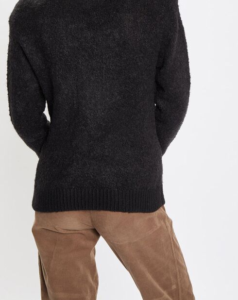 Pull en Laine & Alpaga mélangés noir