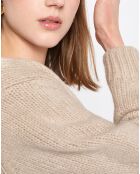 Cardigan en Laine mélangée beige