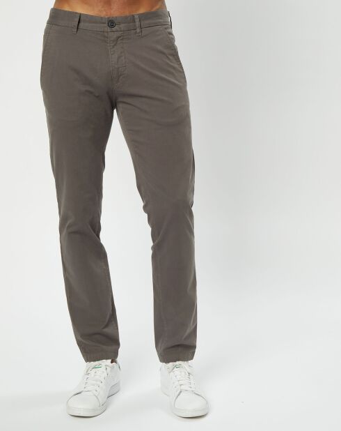 Pantalon Coton Bio Stig Tappered Leger gris foncé
