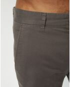 Pantalon Coton Bio Stig Tappered Leger gris foncé