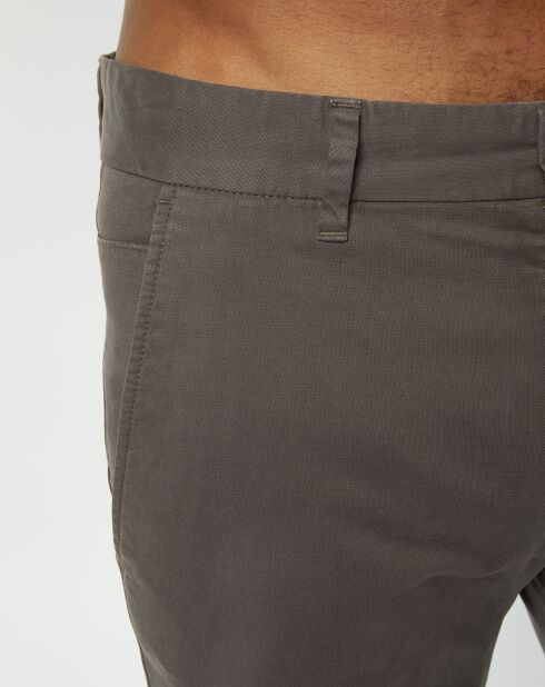 Pantalon Coton Bio Stig Tappered Leger gris foncé