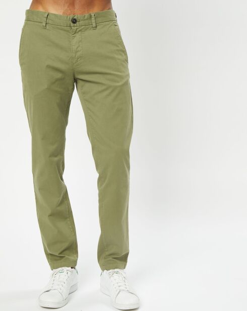 Pantalon Coton Bio Stig Tappered Leger kaki clair