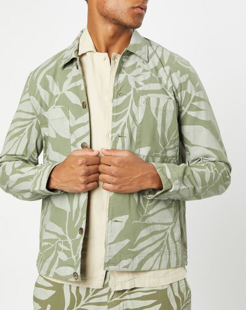Veste Trucker Coton Bio kaki clair