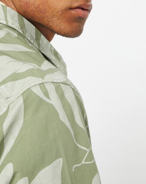 Veste Trucker Coton Bio kaki clair