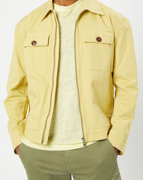 Blouson Coton Organic Double Poche jaune clair