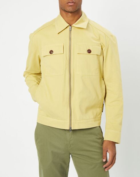 Blouson Coton Organic Double Poche jaune clair