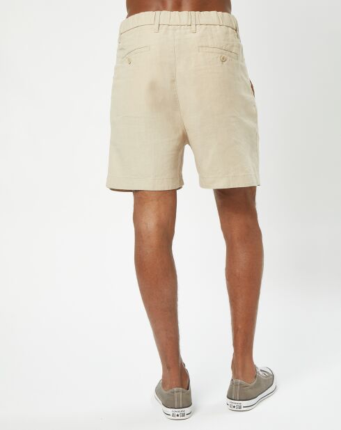 Short 100% Lin Lavsjo Pinces beige