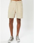 Short 100% Lin Lavsjo Pinces beige