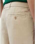 Short 100% Lin Lavsjo Pinces beige