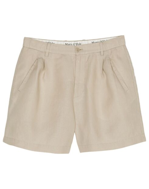 Short 100% Lin Lavsjo Pinces beige